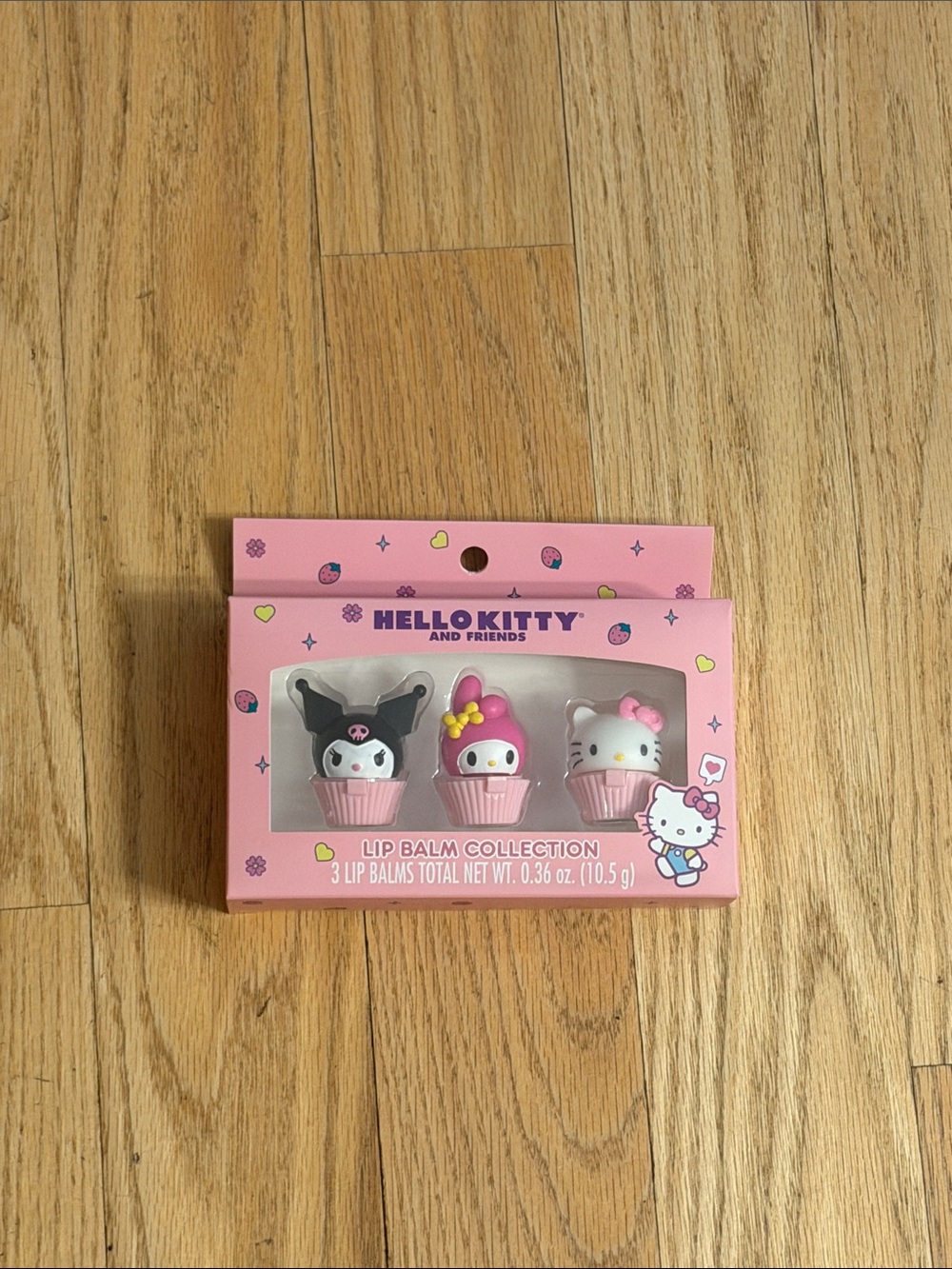 Hello Kitty Pink Character Lip Balm Set - 3 Pack